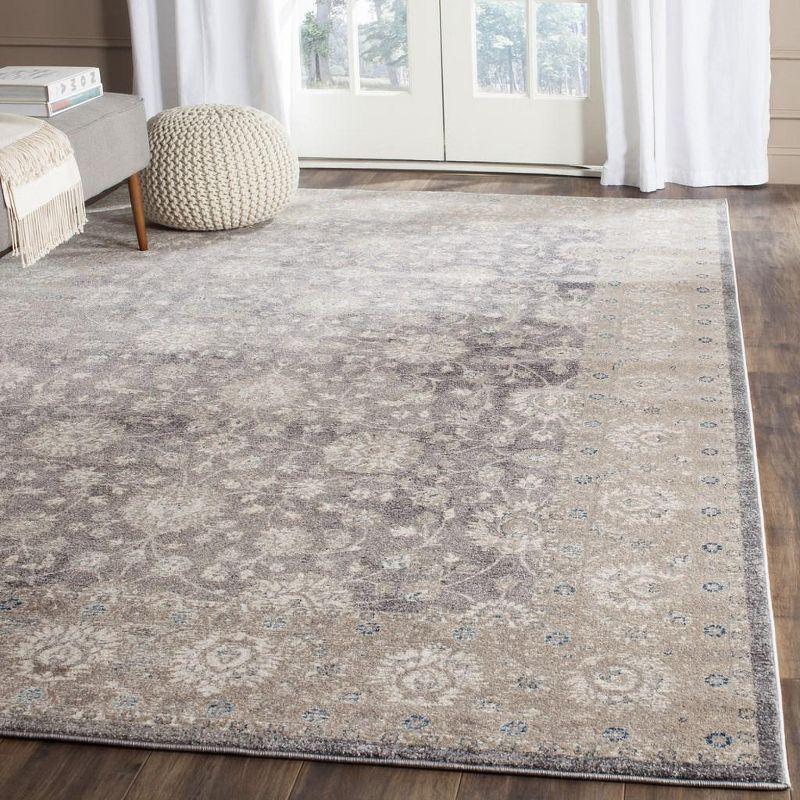 Sofia SOF330 Power Loomed Indoor Area Rug - Light Grey/Beige - 5'1"x7'7" - Safavieh.