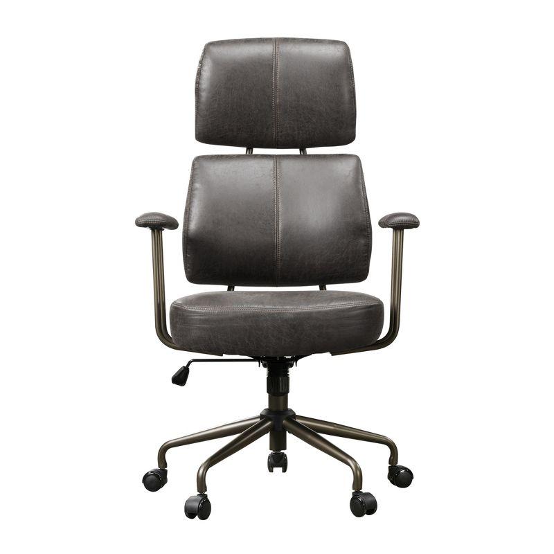 Cameron, Faux Suede Fabric High Back Office Chair ,27" D x 30.75" W x 46"-50.75" H,Gray