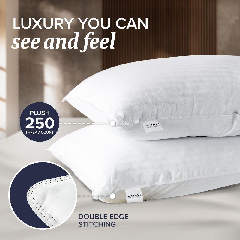 Beckham Hotel Collection Pillows for Sleeping - Set of 2 Cooling Luxury Bed Pillow for Back, Stomach or Side Sleepers (2-pack, Queen)