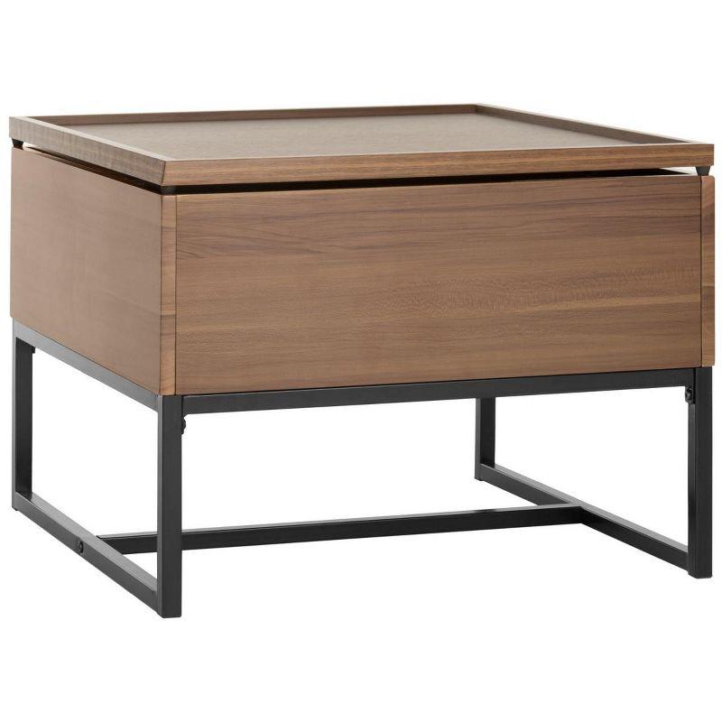 Kristie Contemporary Lift Top Coffee Table - Dark Oak/Black - Safavieh