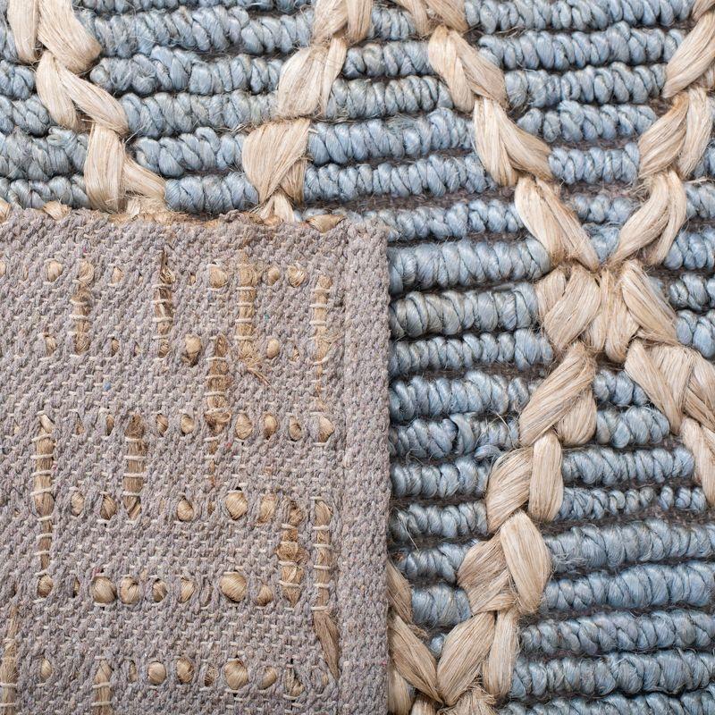 Natural Fiber NF951 Hand Loomed Indoor Area Rug - Light Blue - 6'x6' - Safavieh