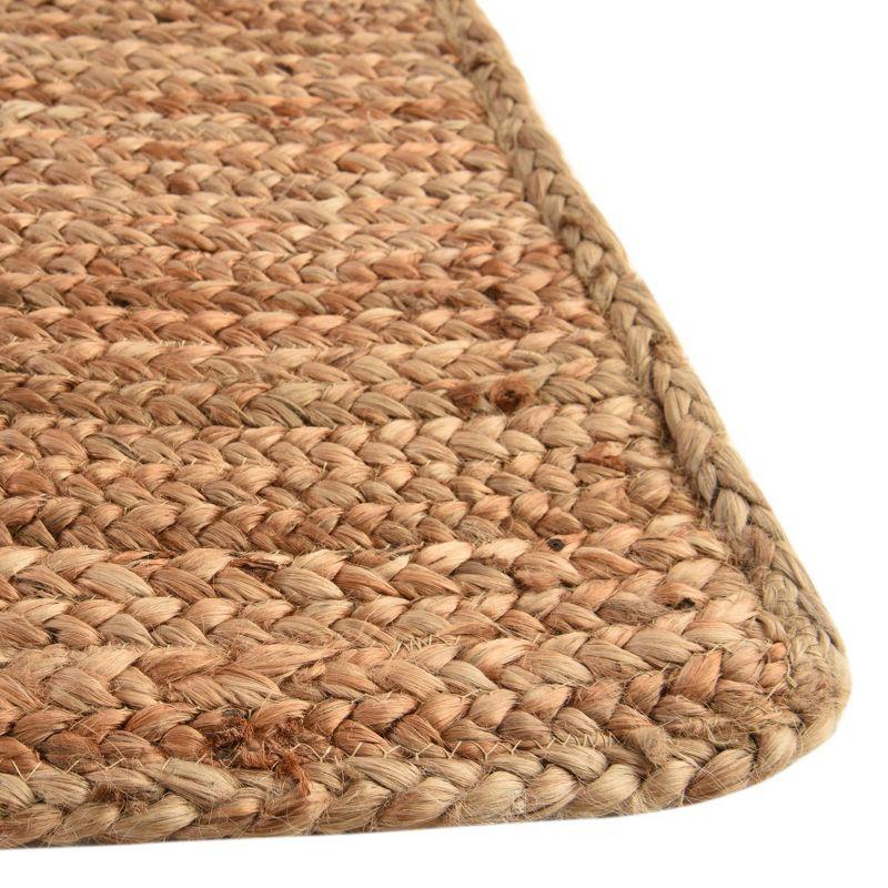 Unique Loom Braided Jute Luxe Collection Area Rug (2'  x 3' 1" Rectangle Natural)