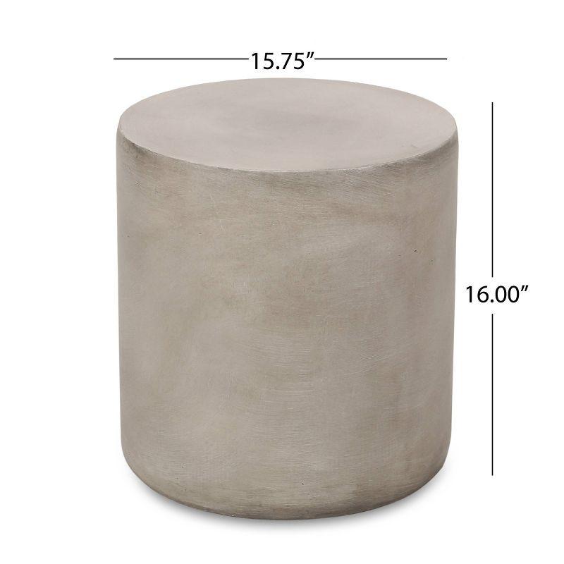 Christopher Knight Home Massey Patio Stone Side Table Light Gray