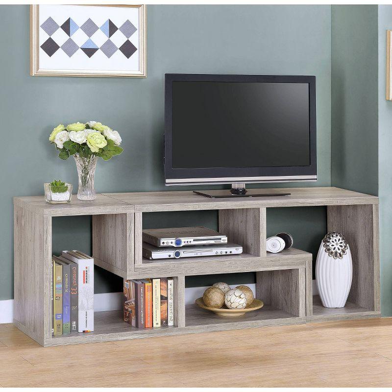 Pearl Silver Geometric Modular Bookcase TV Stand