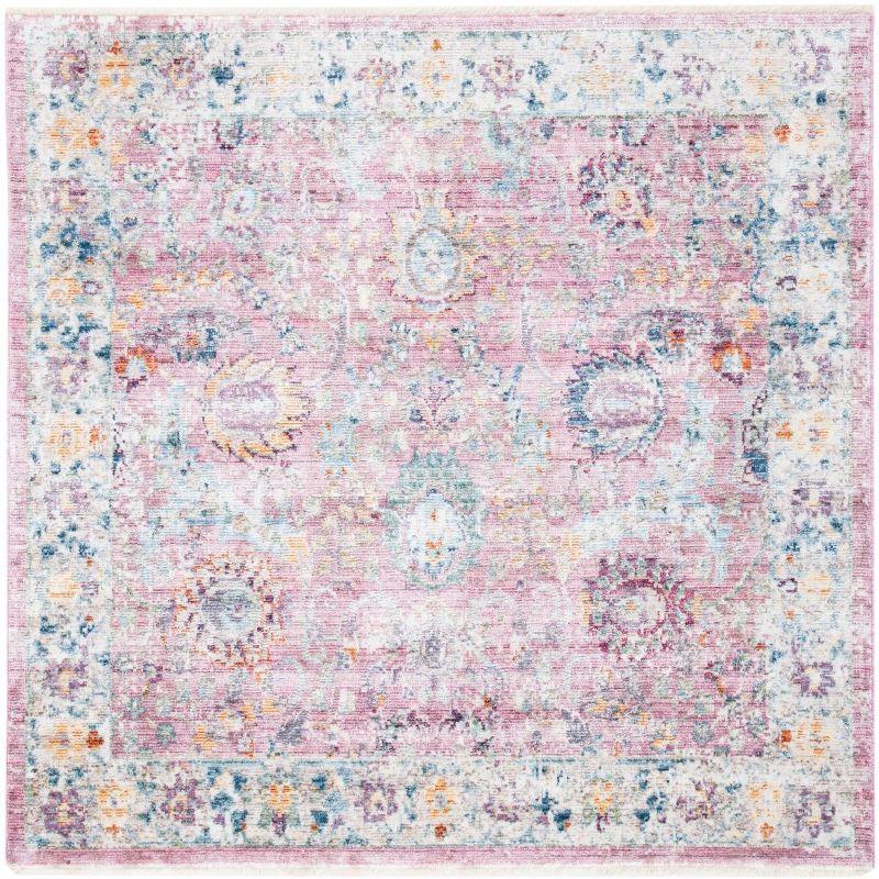Illusion ILL703 Power Loomed Area Rug - Rose/Cream - 4'x4' - Safavieh