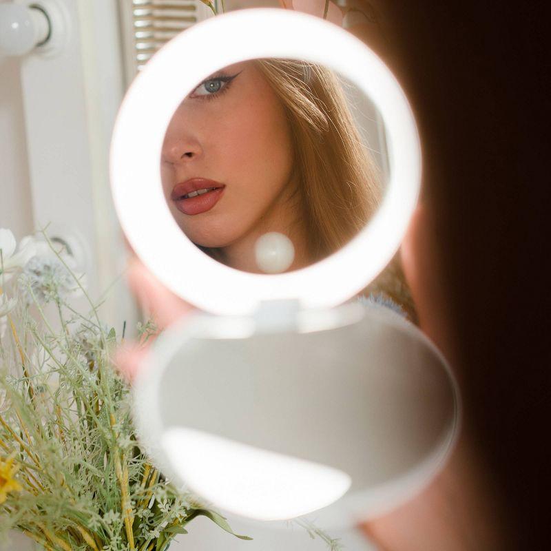 Ilios Lighting Rechargeable LED Compact Makeup Mirror