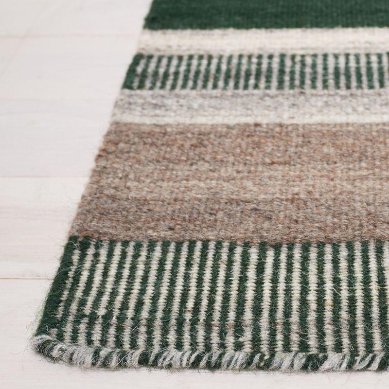 Safavieh Dhurries Flat Weave 80% Wool, 20% Cotton Striped Rug