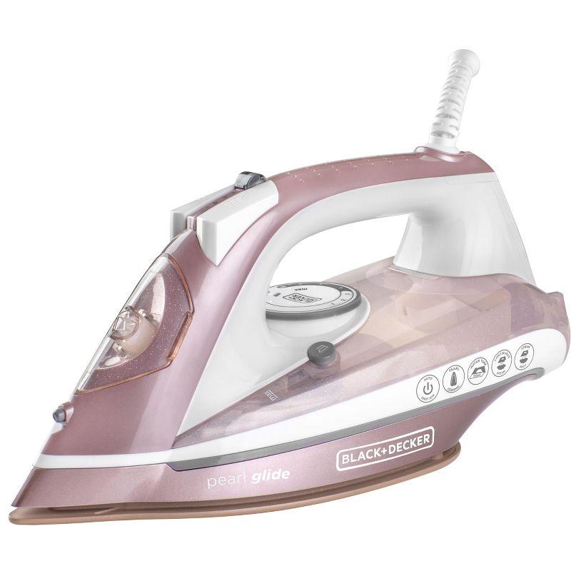 BLACK+DECKER BLACK+DECKER Pearl Iron, IR2398, 50% Smoother Gliding With Pearl-Infused Ceramic Soleplate, Powerful Steam, 8 Foot Cord, Vertical Steam Function