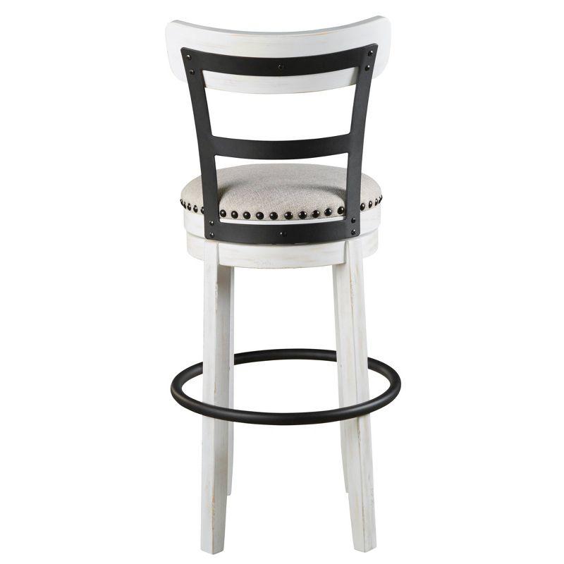 Gracie Oaks Design by Ashley Valebeck Modern Swivel Counter Height Barstool, Whitewash