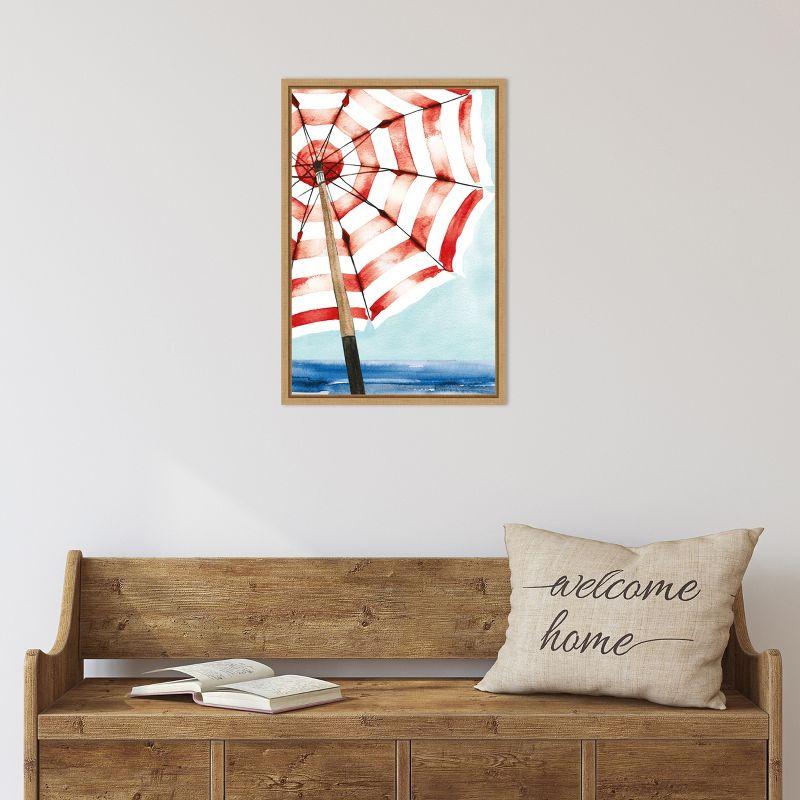 Amanti Art Surf and Sun I Red by Mercedes Lopez Charro Framed Canvas Wall Art