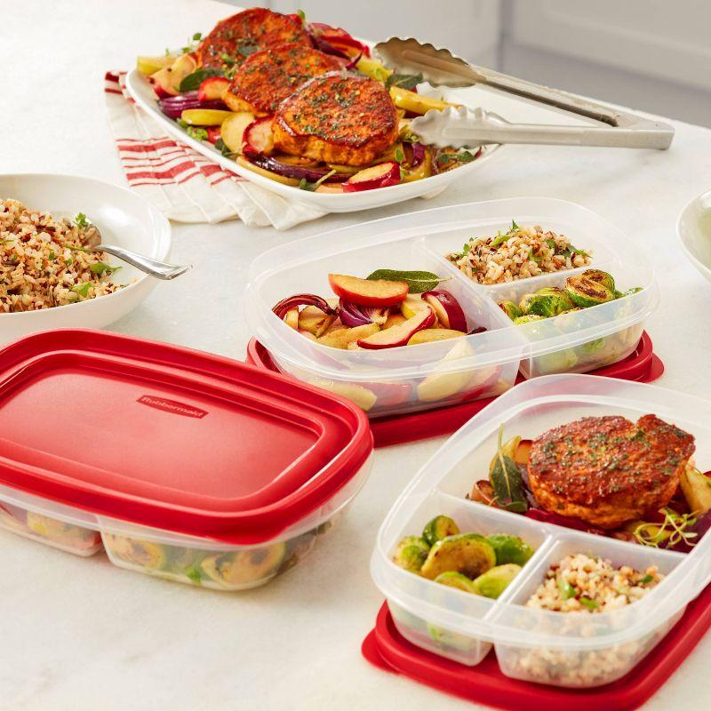 Rubbermaid Easy Find Lids 40pc Plastic Food Storage Container Set Clear: Microwave & Dishwasher Safe, Freezer-Safe