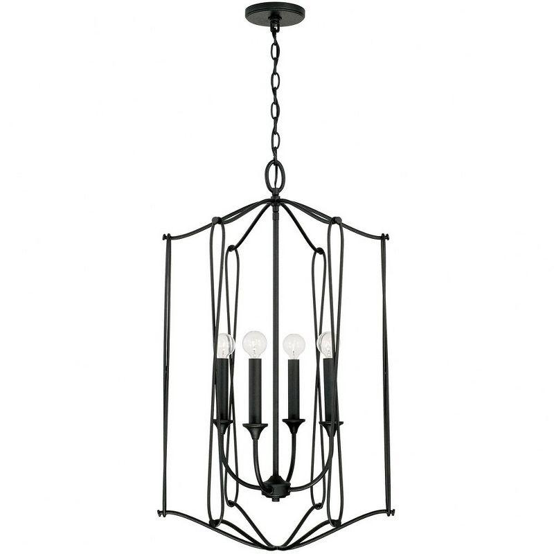 4 - Light Black Iron Lantern Pendant