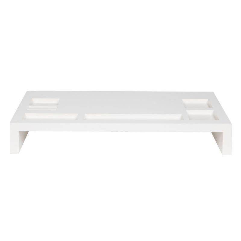 Kate and Laurel Briggs Rectangle MDF Computer Stand, 26x12x4, White