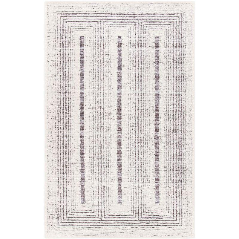 Ivory and Gray Hand-Tufted Wool Area Rug