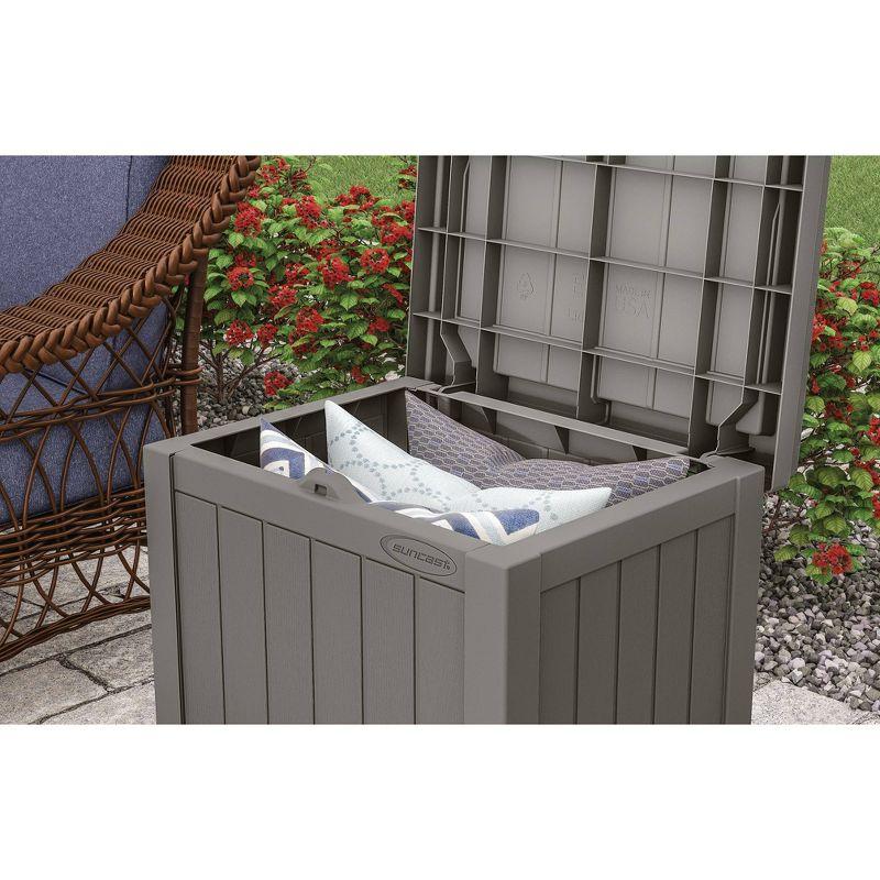 Suncast 22'' W 22 Gallons Water Resistant Resin Deck Box in Gray