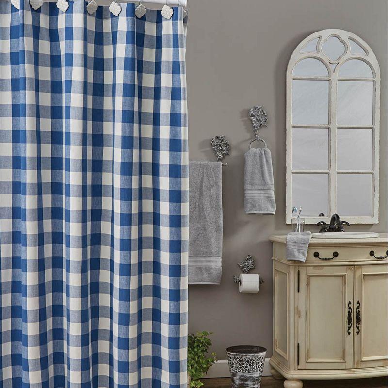 Park Designs Blue Buffalo Check Shower Curtain 72"