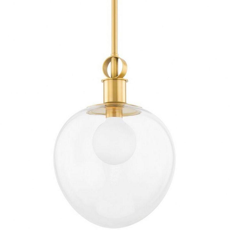 Mitzi Anna 1 - Light Pendant in  Aged Brass Clear Shade