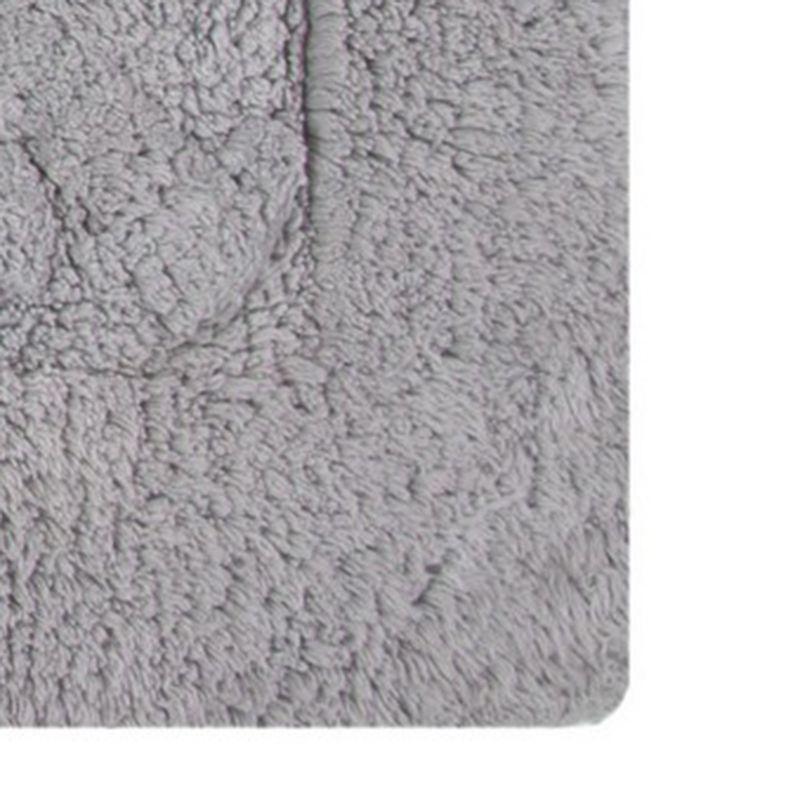 Knightsbridge Chain Bath Rug Cotton Non Skid Back - 20" x 30", Silver