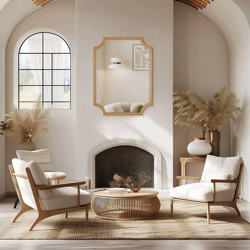 WallBeyond 20"x30" Farm Wall Mirror-C Natural Wood