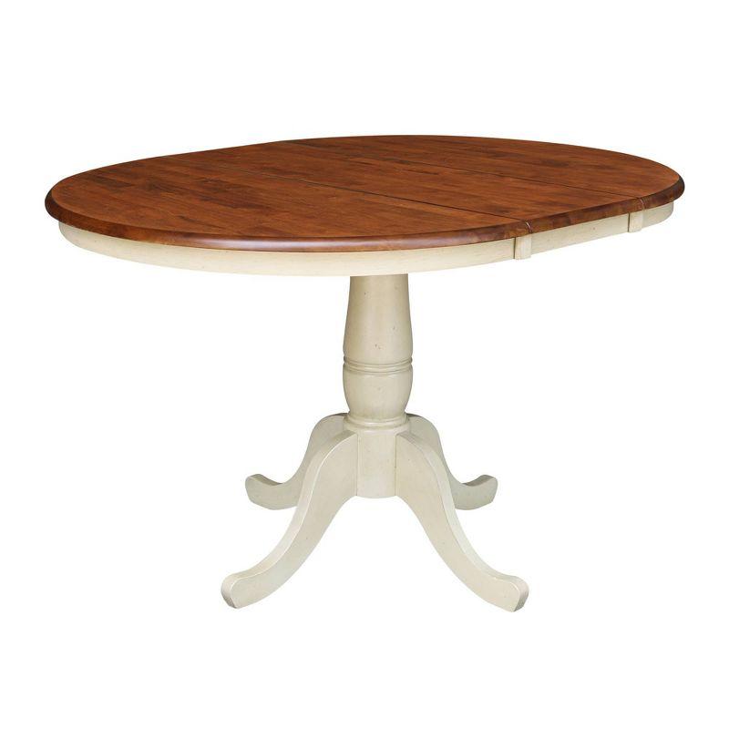 36" Round Dining Table with 12" Leaf - International Concepts