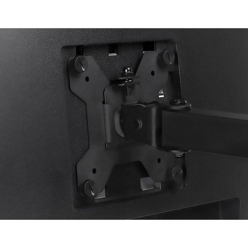 Mount-It! Single Monitor Arm Mount | Desk Stand | Full Motion Height Adjustable Articulating Tilt | Fits 13 - 32 Inch | C-Clamp and Grommet Base