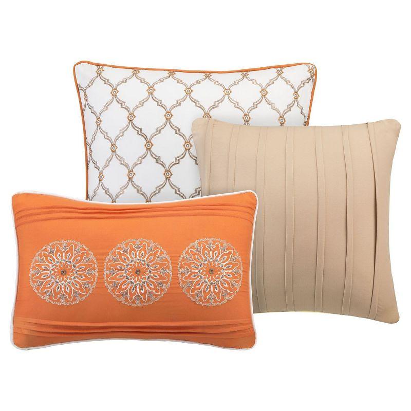 6 Piece Reversible Quilt Set with Throw Pillows