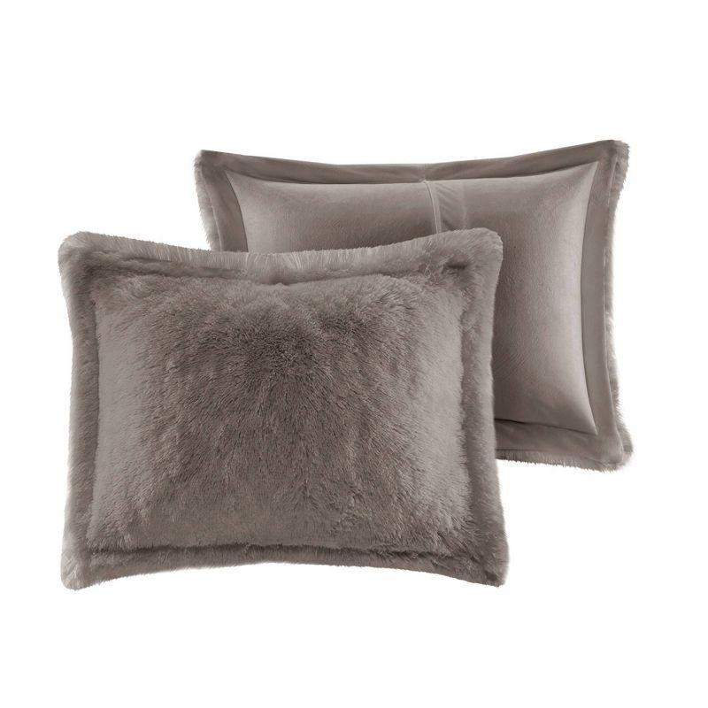 Trahan Shaggy Faux Fur Duvet Cover Set