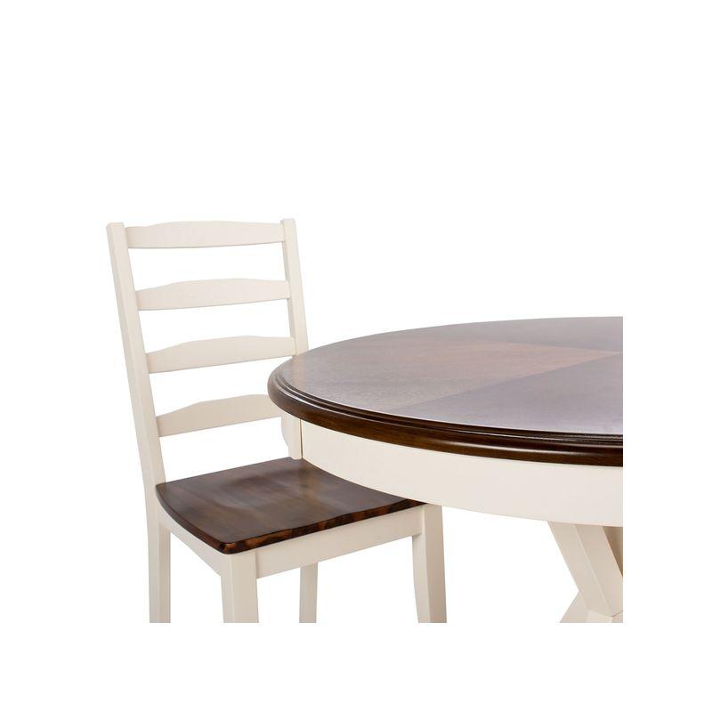 Shay 5 Piece Dining Set - White/Natural - Safavieh