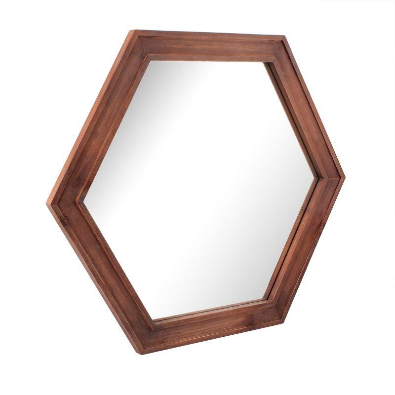 Alfret Wood Flat Wall Mirror