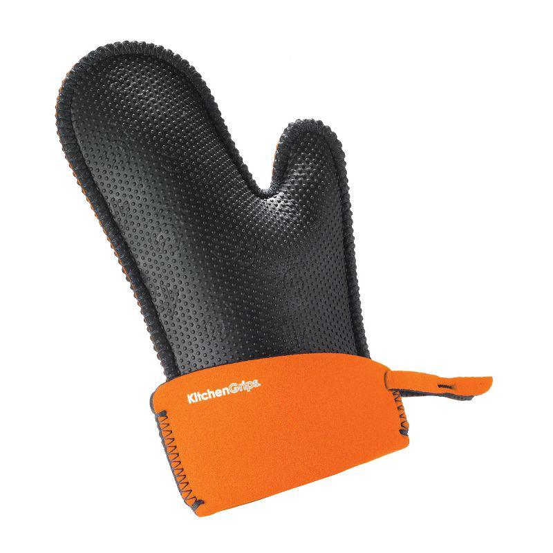 Kitchen Grips Silicone Chef's Mitt, Small, Orange