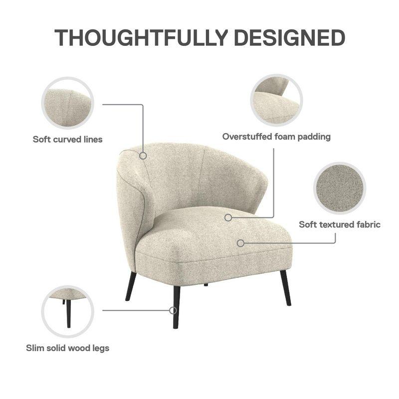 DHP Alice Upholstered Accent Chair, Tan Looped Yarn