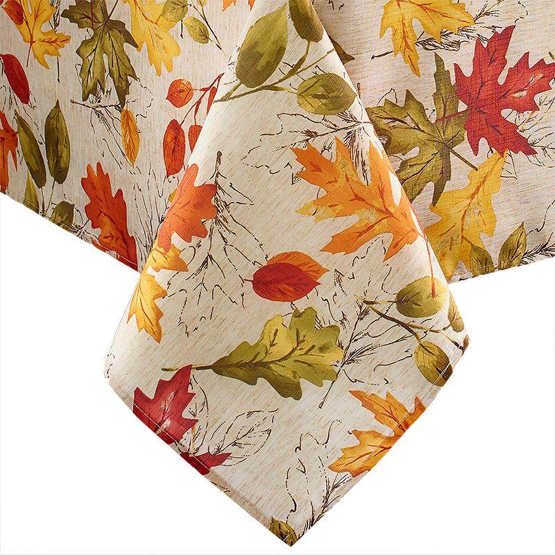 Autumn Leaves Fall Printed Polyester Tablecloth