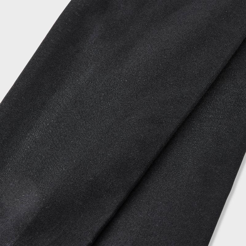 Girls' Footed High Waisted Cotton Tights - Cat & Jack™ Black 12-14: Knit, Opaque, Elastic Waistband