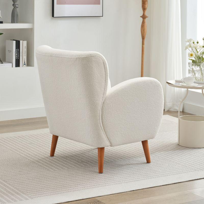 Wesley Boucle Upholstered Wing Back Lounge Chair