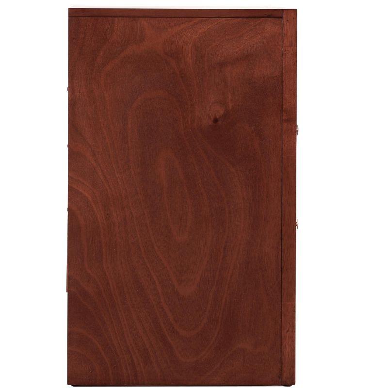 Passion Furniture Marilla 3-Drawer Cherry Nightstand (28 in. H x 23 in. W x 17 in. D)
