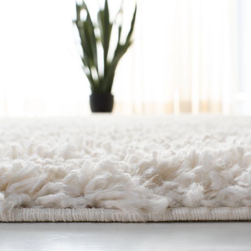 August Shag AUG200 Power Loomed Indoor Runner Rug - Ivory - 2'x11' - Safavieh