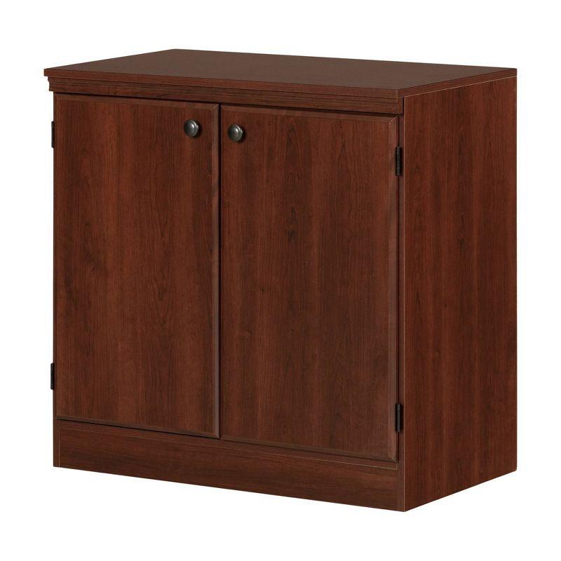 2 Door Morgan Storage Cabinet Royal Cherry - South Shore: Laminated Particleboard, Adjustable Shelves