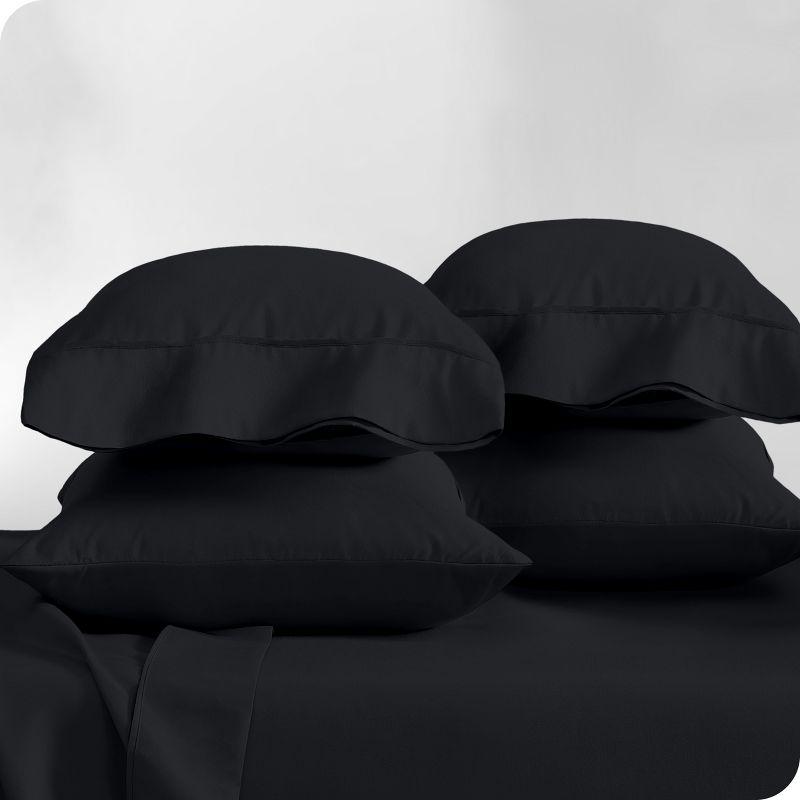 Pillowcase Set of 4 Ultra-Soft Microfiber King Black - Bare Home