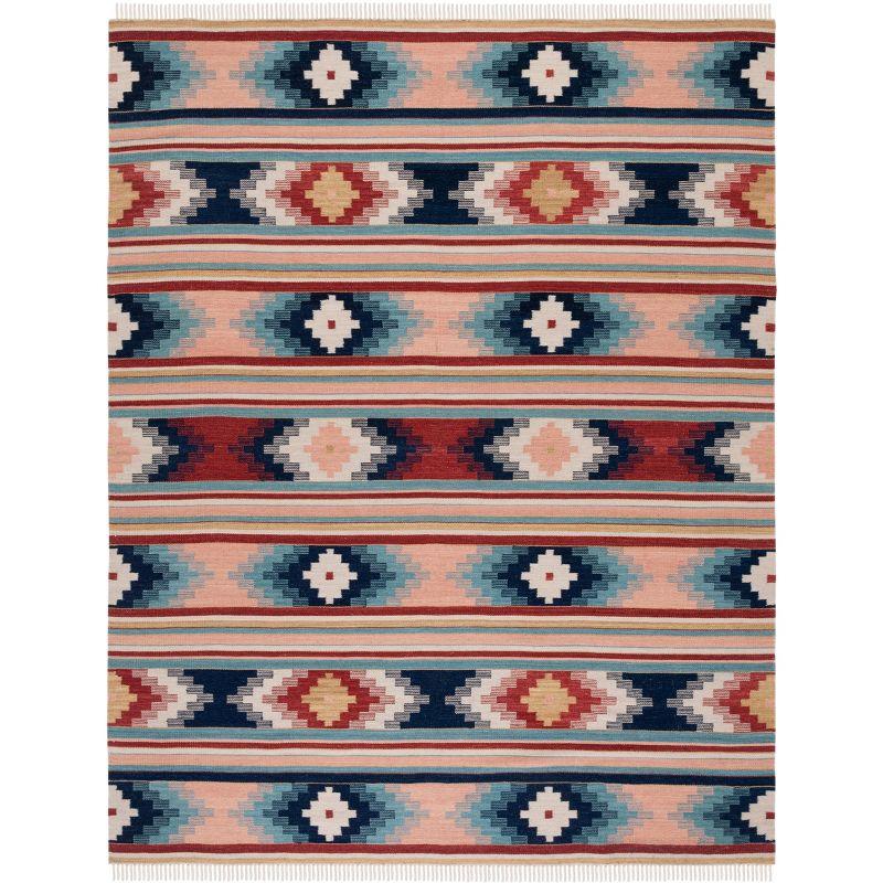 Kilim KLM713 Hand Woven Area Rug - Light Pink/Blue - 8'x10' - Safavieh.