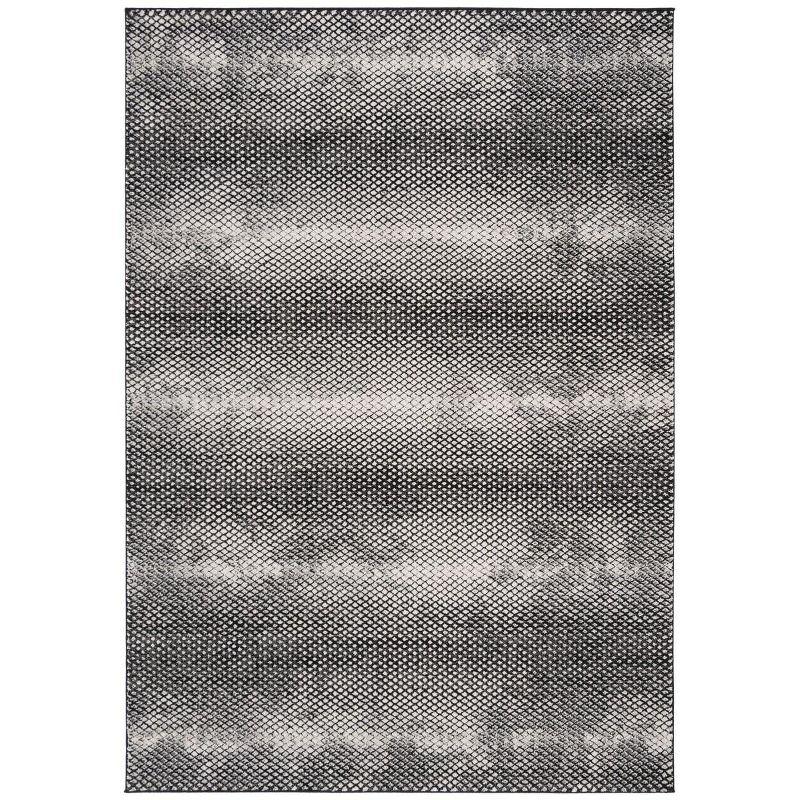 Lurex LUR186 Power Loomed Area Rug - Black/Ivory - 4'x6' - Safavieh