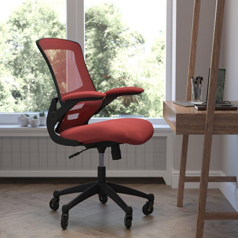 Regent Park Ergonomic Swivel Task Chair with Roller Wheels & Flip Up Arms