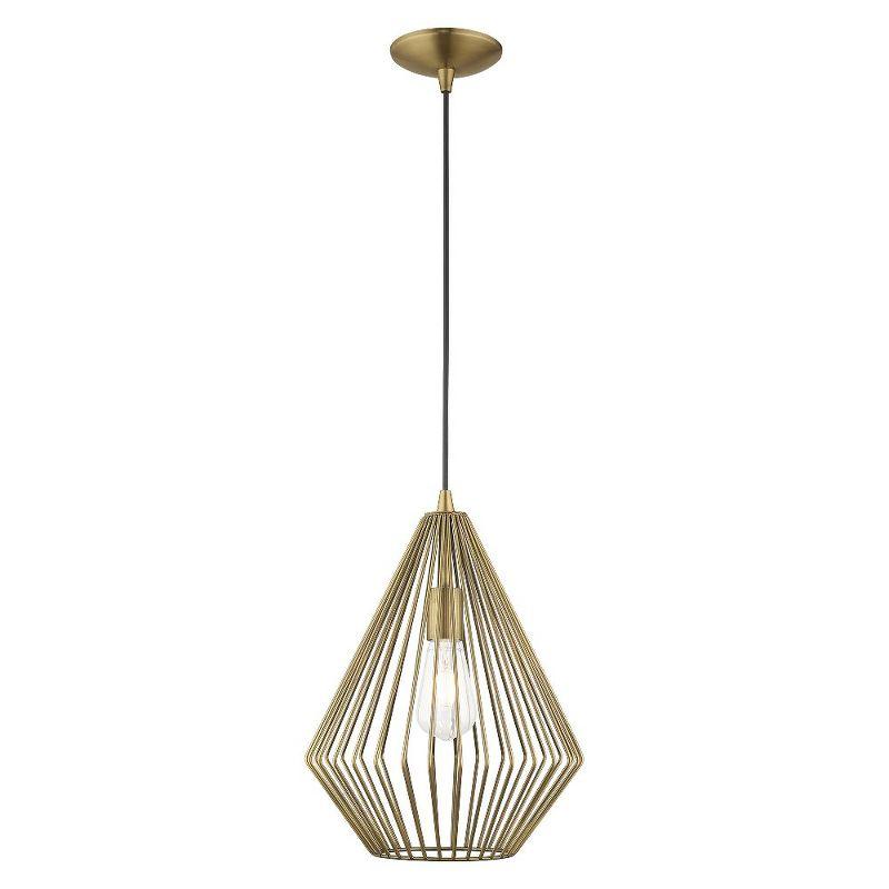 Livex Lighting Linz 1 - Light Pendant in  Antique Brass