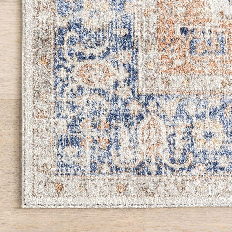 Nuloom Jacquie Oriental/Persian 3x5 Accent Indoor Area Rug for Living Room Bedroom Dining Room Entryway Kitchen, Blue/Ivory