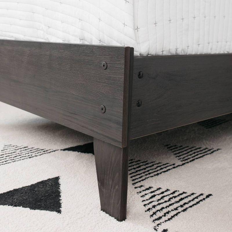 Signature Design by Ashley Queen Piperton Platform Bed Black: Modern Style, MDF Frame, No Box Spring Needed
