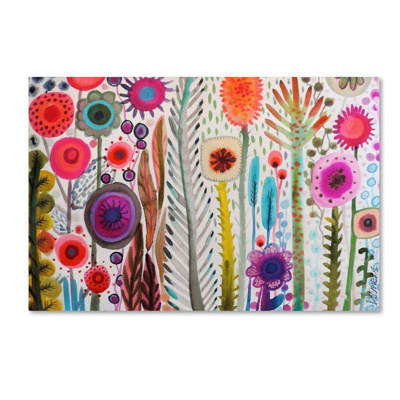 Printemps Abstract Floral Canvas Art in Multicolor