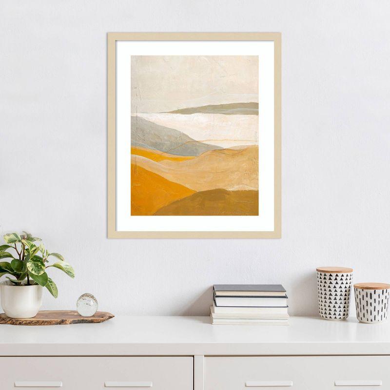 Yellow Field Abstract Expressionism Framed Wall Art Print