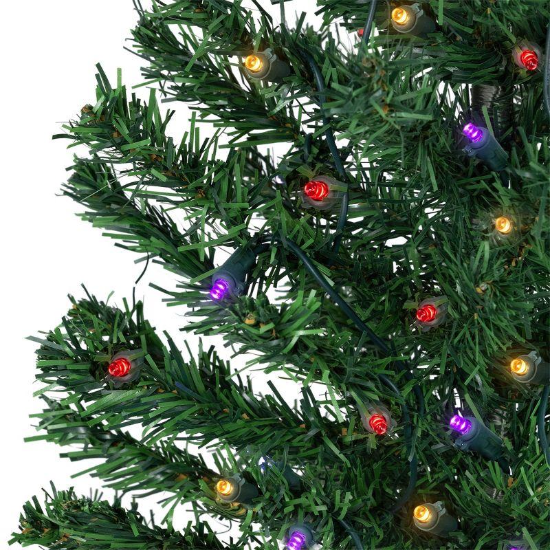 3' Pre-Lit Medium Mixed Classic Pine Artificial Christmas Tree - Multicolor LED Lights