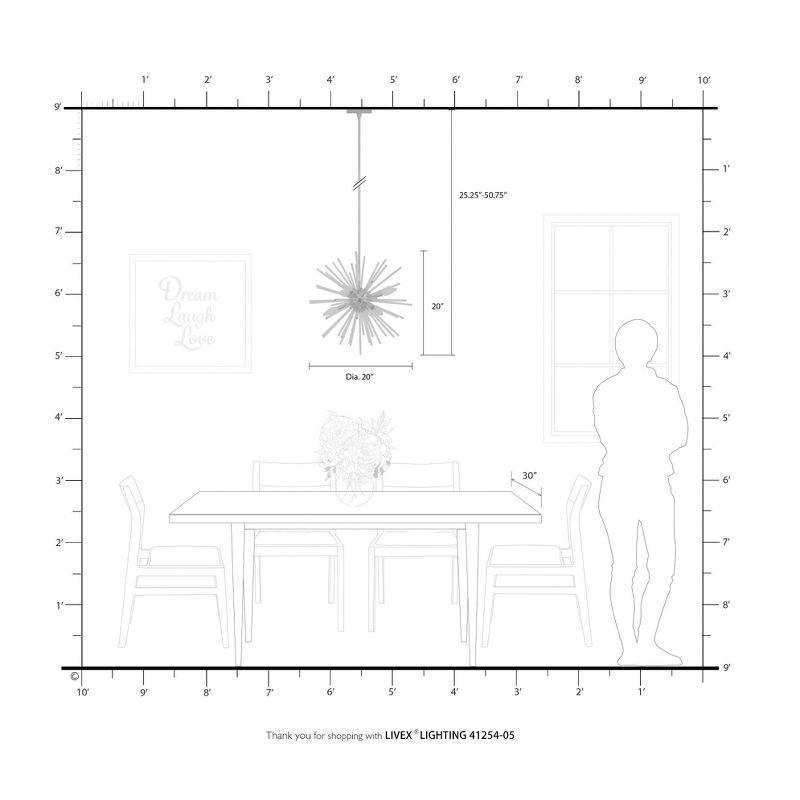 Livex Lighting Utopia 6 - Light Chandelier in  Polished Chrome