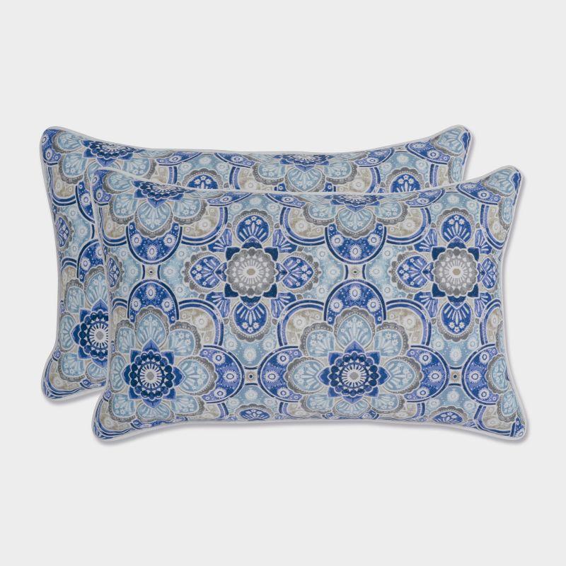 Pillow Perfect Damask Indoor/Outdoor Throw Pillow (Set of 2)