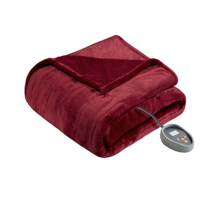 Beautyrest Beautyrest Heated Oversized Microlight to Berber Blanket